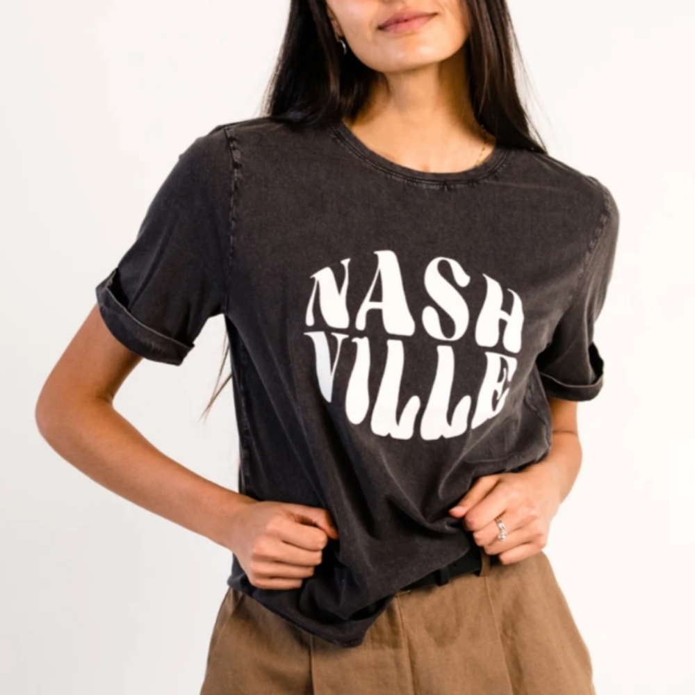 Able Nashville Graphic Women's Black T-Shirt
